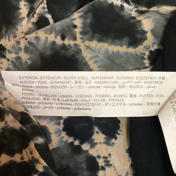 Zara Multicolor Printed Lightweight Tie Front High Slit Boho Midi Skirt Size M - Picture 8 of 8